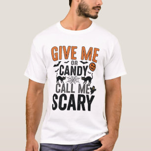 Halloween-Süßigkeiten oder nenne mich gruselig Vin T-Shirt