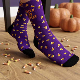 Halloween-Süßigkeiten oder Saures Candy Corn Muste Socken
