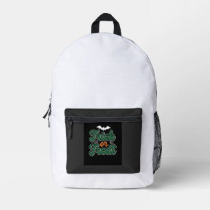 Halloween-Süßigkeiten oder Saures Fledermaus-Webde Bedruckter Rucksack