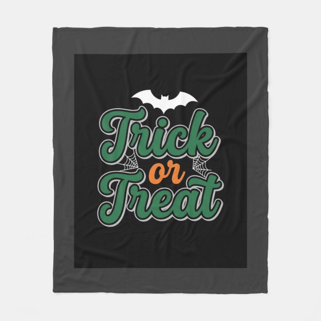 Halloween-Süßigkeiten oder Saures Fledermaus-Webde Fleecedecke (Vorderseite)