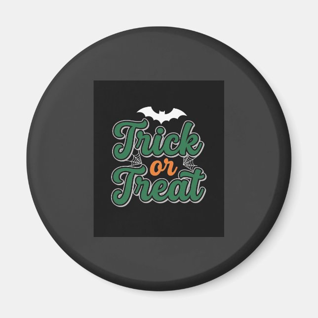 Halloween-Süßigkeiten oder Saures Fledermaus-Webde Magnet (Vorne)