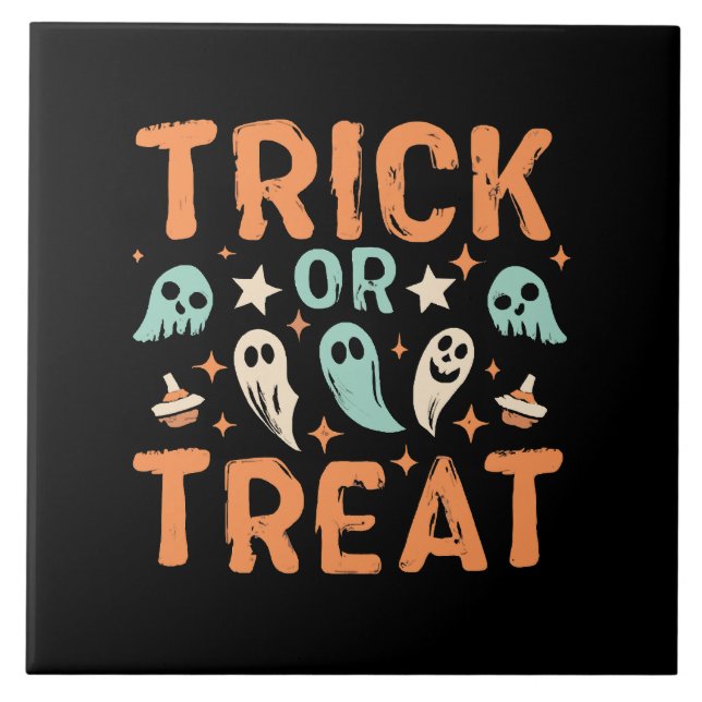 Halloween-Süßigkeiten oder Saures Fliese (Vorderseite)