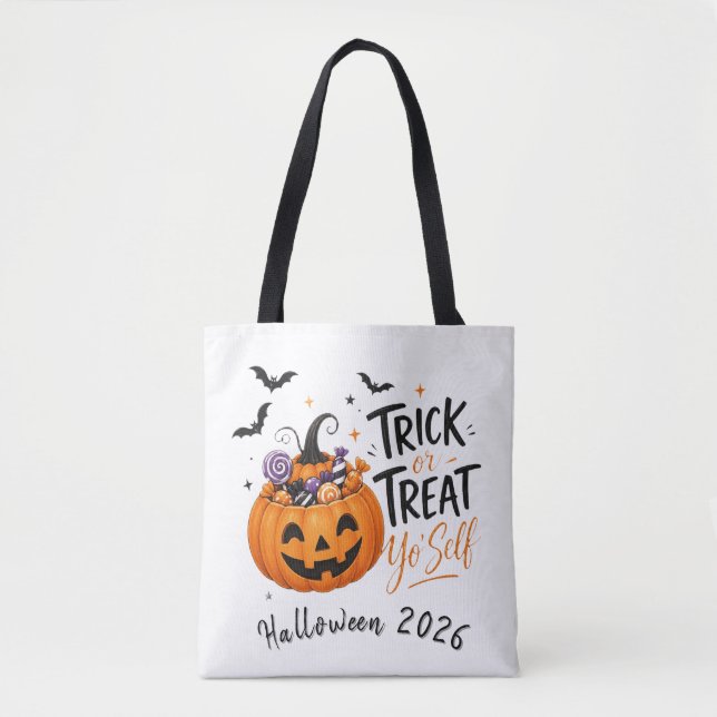 Halloween-Süßigkeiten oder Saures für dich selbst- Tasche (Vorderseite)