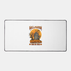Halloween-Süßigkeiten-oder-Saures-Grabstein-Zombie Schreibtischunterlage