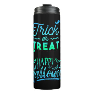 Halloween-Süßigkeiten oder Saures Halloween Thermosbecher