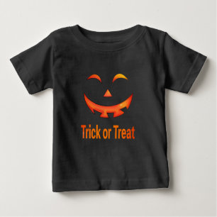 Halloween-Süßigkeiten oder Saures Kürbisgesicht Baby T-shirt