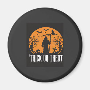 Halloween-Süßigkeiten oder Saures Sensenmann-Desig Magnet