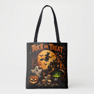 Halloween-Süßigkeiten oder Saures Tasche