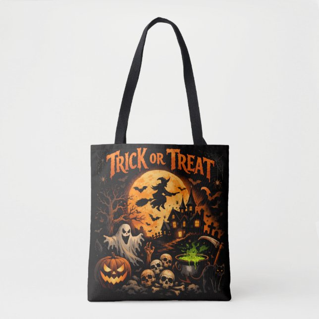 Halloween-Süßigkeiten oder Saures Tasche (Vorderseite)