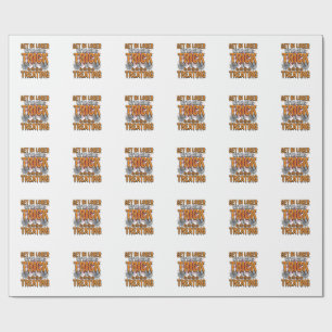 Halloween-Süßigkeiten oder Saures Vintage-Typograf Geschenkpapier