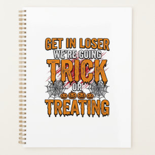 Halloween-Süßigkeiten oder Saures Vintage-Typograf Planer