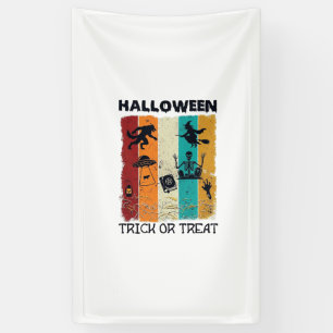 Halloween Süßigkeiten oder Saures Werwolf Hexe Ske Banner