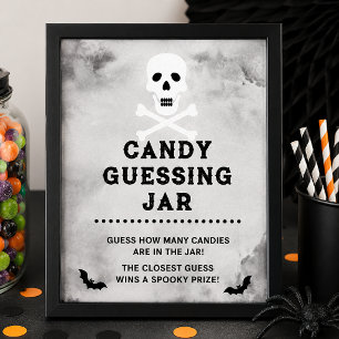 Halloween-Süßigkeiten-Ratspiel-Schild Poster