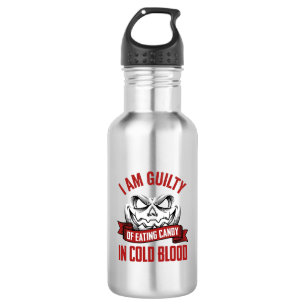 Halloween-Süßigkeiten Schuld Vintage-Kürbis-Design Edelstahlflasche