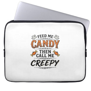 Halloween-Süßigkeiten-Shirt Lustiger Gruseliger Sp Laptopschutzhülle