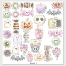 Halloween Süßigkeiten Stickers Aufkleber