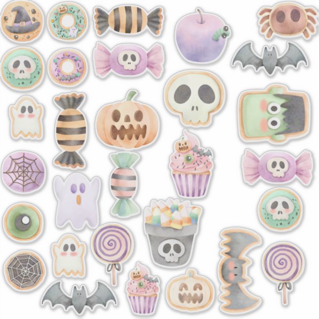 Halloween Süßigkeiten Stickers Aufkleber (Vorderseite)