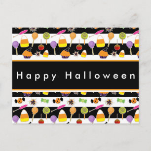 Halloween Süßigkeiten & Süßigkeiten Postkarte