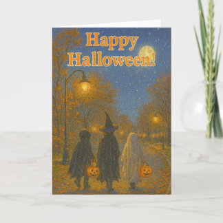 Halloween-Süßigkeitenbettler-Karte Feiertagskarte