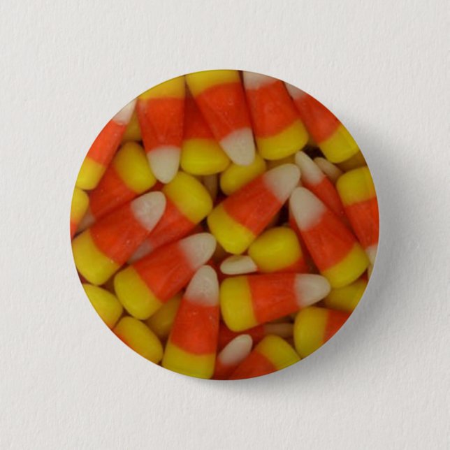 Halloween-Süßigkeits-Mais Button (Vorderseite)