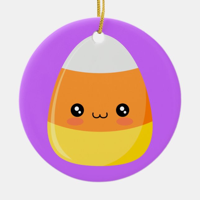 Halloween-Süßigkeits-Mais Keramikornament (Vorne)