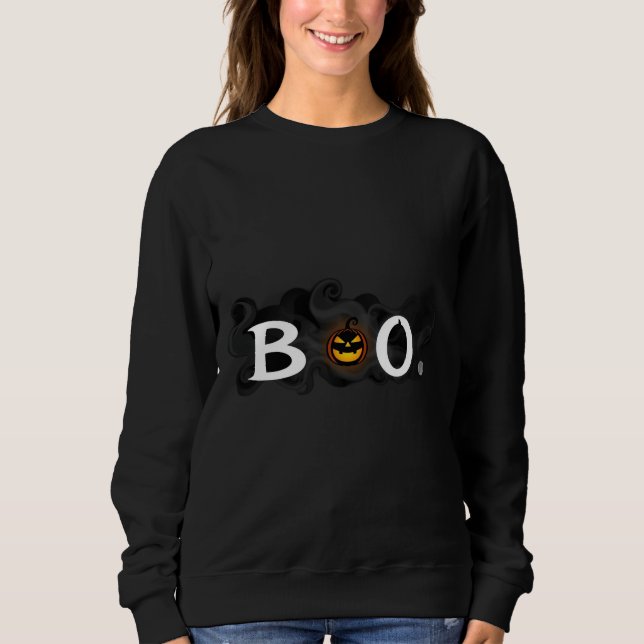 Halloween Sweatshirts - "BOO" Einzigartige Printwe (Vorderseite)