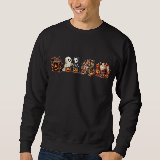 Halloween Sweatshirts für Unisex Ghost Friends (Vorderseite)