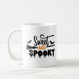 Halloween Sweet and Spooky Typografic Text Kaffeetasse