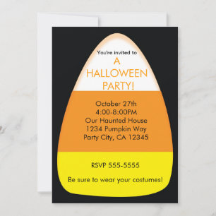 Halloween Sweet Candy Corn Fête Invitations
