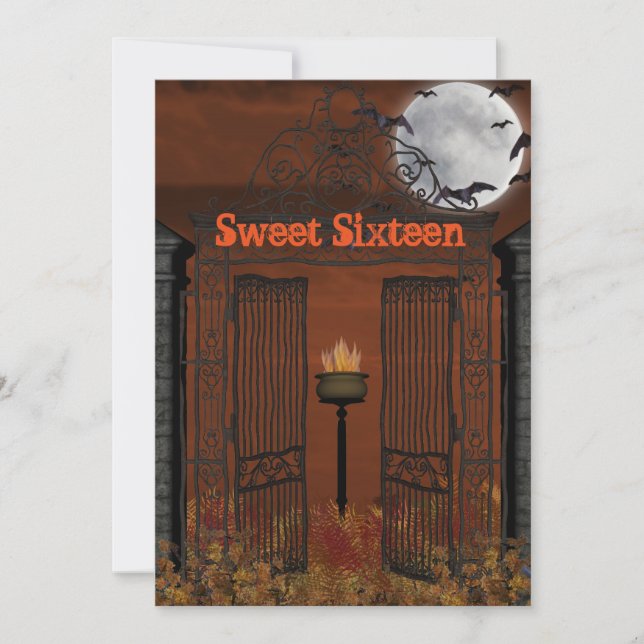 Halloween, Sweet sixteen Invitation (Devant)