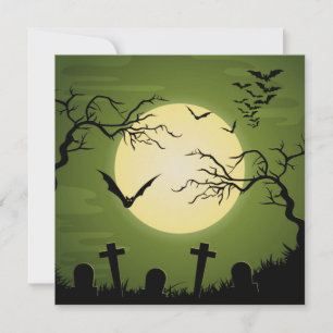 Halloween Sweet Sixteen schleimig grüne schwarze F Einladung