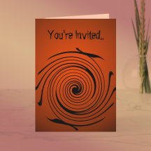 Halloween Swirl Party Einladung