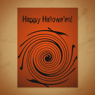 Halloween Swirl Postkarte