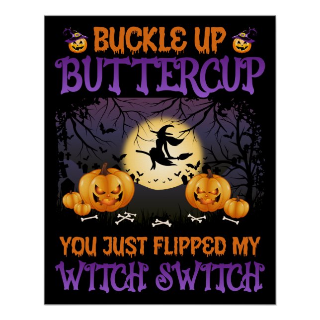 Halloween-Switch knöpfen Buttercup Poster (Vorderseite)