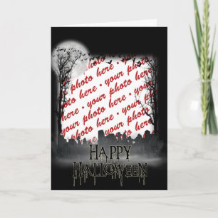 Halloween-Szene-Fotorahmen Karte