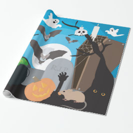 Halloween Szene Geschenkpapier