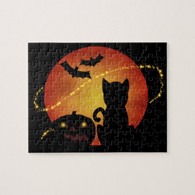 Halloween-Szene in Silhouette (Horizontal)