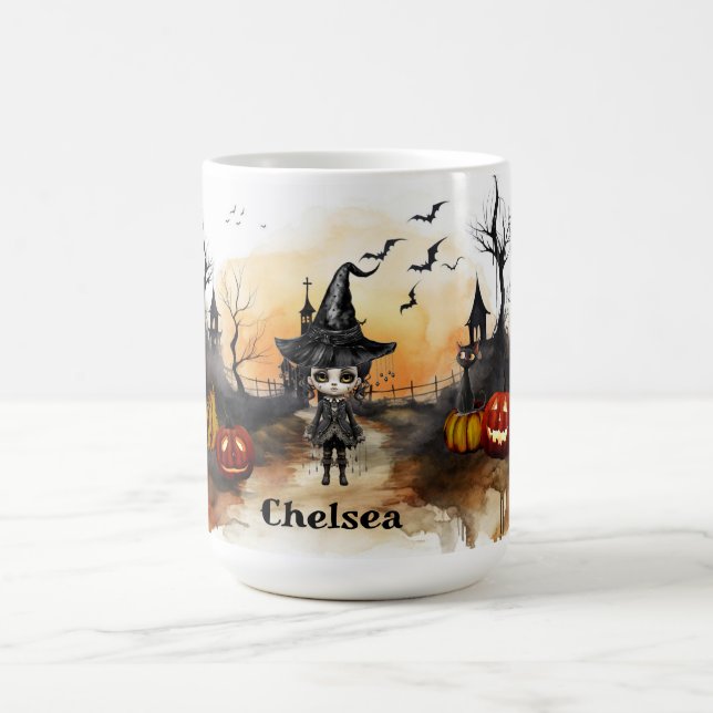 Halloween Szene Kaffeetasse (Mittel)