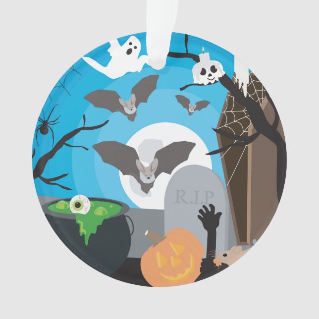 Halloween Szene Ornament (Vorderseite)