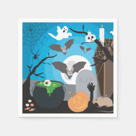 Halloween Szene Serviette