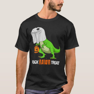 Halloween T Rex Dinosaur Ghost Trick RAWR Leckerei T-Shirt