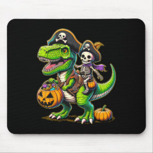 Halloween T Rex Dinosaur Pirate Boys Trick T Mousepad