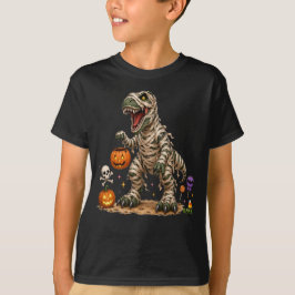 Halloween T-Rex Mumie Kinder T-Shirt