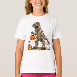 Halloween T-Rex Mumie Kinder T-Shirt