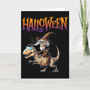 Halloween-T-Rex-Skelett-Fahrt  Karte
