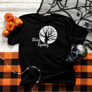 Halloween-T-Shirt - Bleibe Spooky: gruseliger Baum T-Shirt