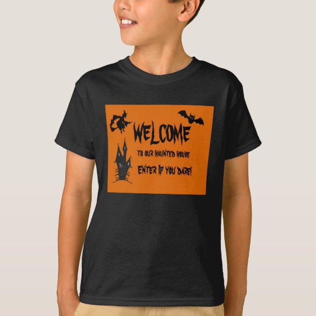 Halloween-T - Shirt der Kinder im Spuk Haus: Spook (Vorderseite)