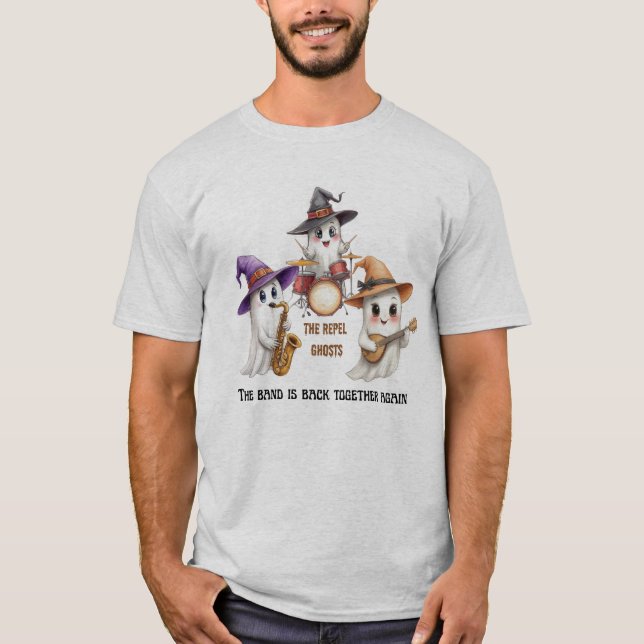 Halloween-T - Shirt - Gespensterband Das Aufständi (Vorderseite)