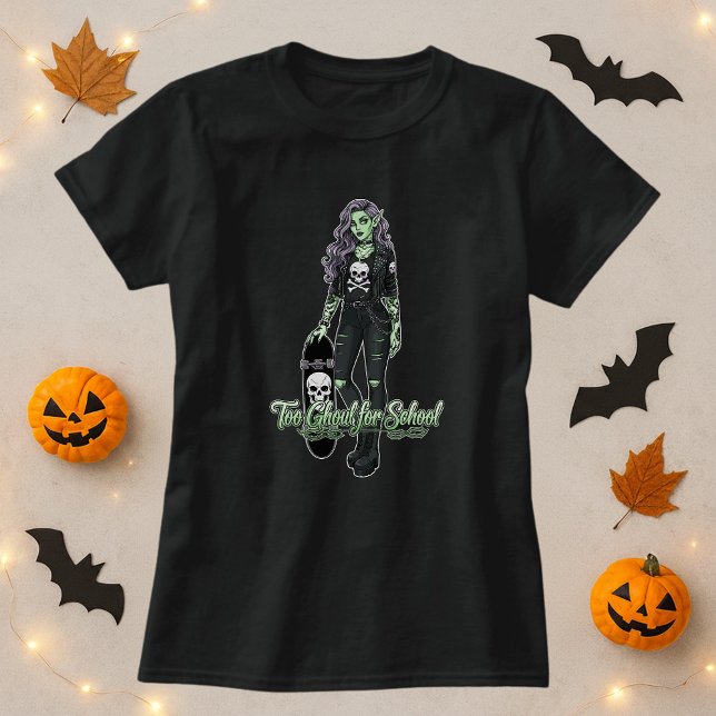 Halloween-T-Shirt; Ghoul Girl Spuk School T-Shirt (Von Creator hochgeladen)