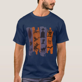 Halloween T - Shirt - Horror Icons Collage